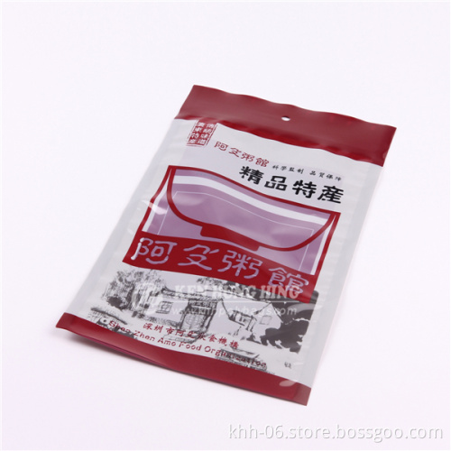 Custom Printed Snack Food Packaging Plastic Bag with Window
